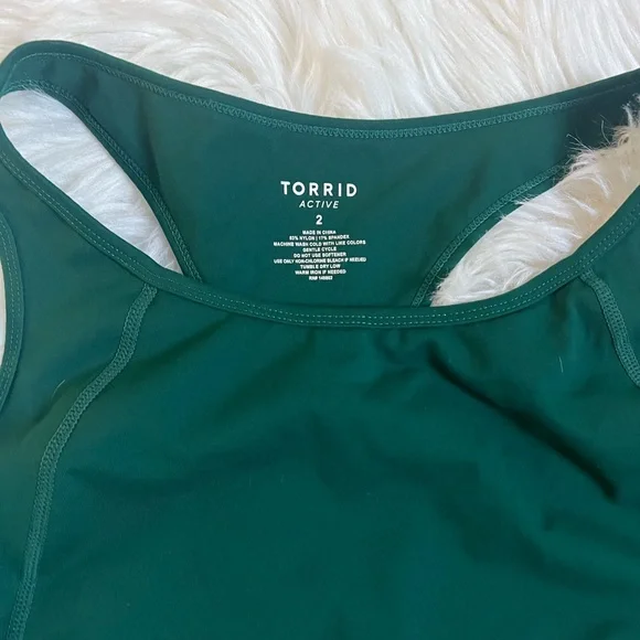 Torrid Tru Low-Impact Women's Green Sports Bra - Picture 4 of 9